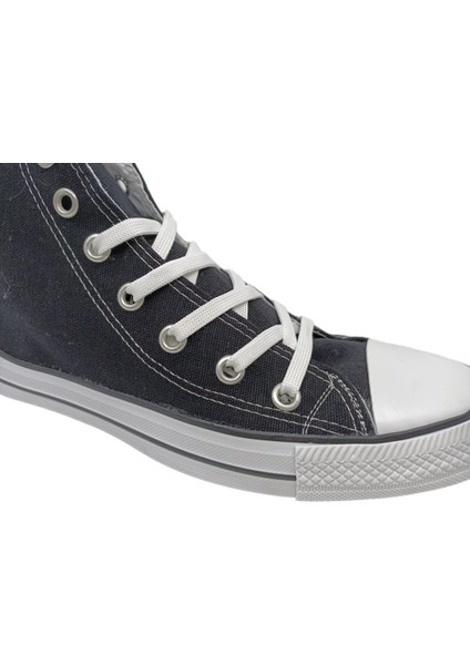 Uniseks Siyah Bağcıklı Bilekli Keten Ayakkabı modelleri