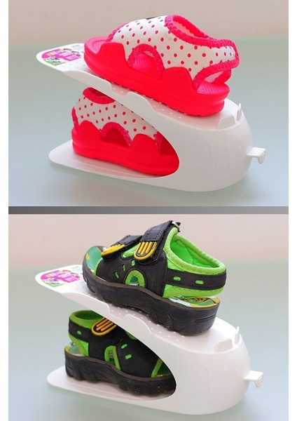 6 Adet Beyaz Çocuk Ayakkabı Rampası Düzenleyici