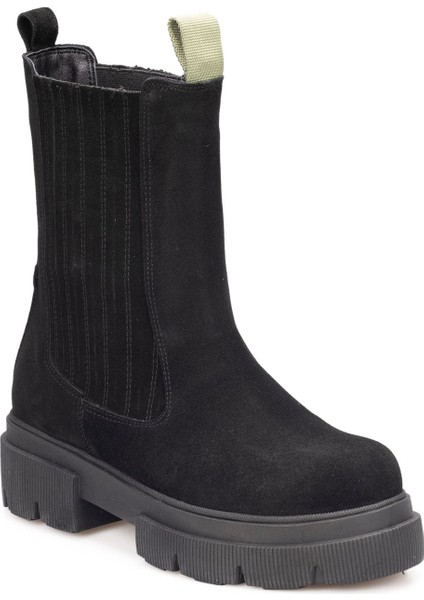 Kadın Süet Deri Kalın Tabanlı Postal Bot Chelsea