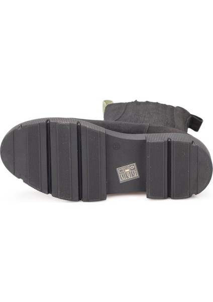 Kadın Süet Deri Kalın Tabanlı Postal Bot Chelsea