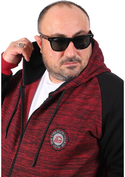 Büyük Beden Unisex New York Collage Sweat 22727-BORDO fiyatları