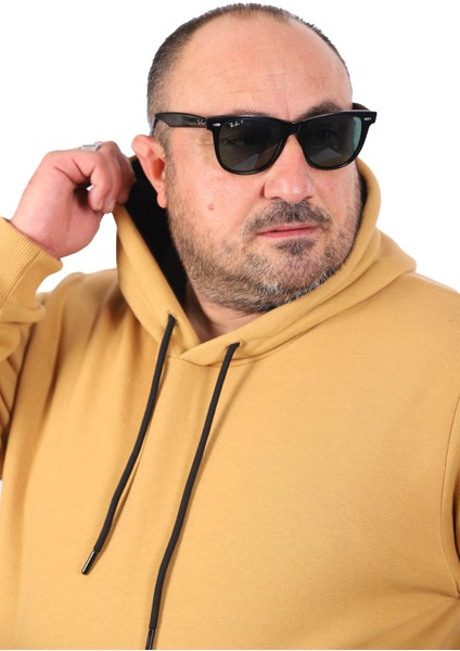 Büyük Beden Erkek Basic Sweat Kapüşonlu 11700-VIZON fiyatları