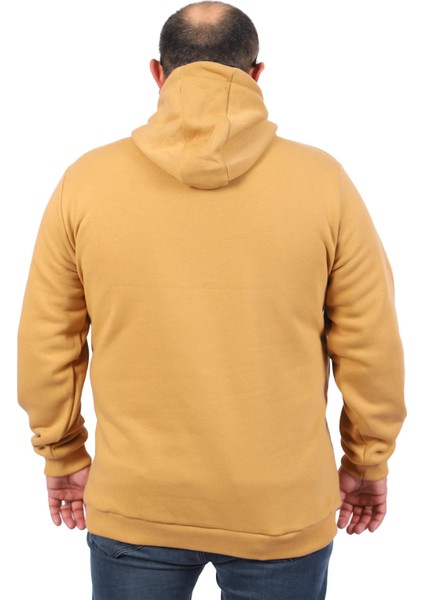 Büyük Beden Erkek Basic Sweat Kapüşonlu 11700-VIZON modelleri