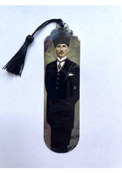 Mustafa Kemal Atatürk Fotoğrafı Baskılı Kitap Ayracı