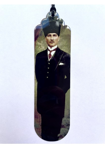 Mustafa Kemal Atatürk Fotoğrafı Baskılı Kitap Ayracı