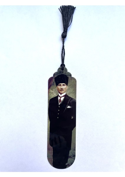 Mustafa Kemal Atatürk Fotoğrafı Baskılı Kitap Ayracı