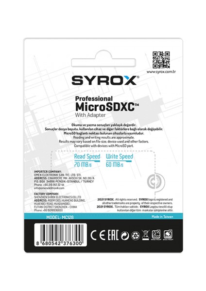 Professional Microsdxc With Adapter Read Speed 70MB/S Write Speed 60MB/S 128GB