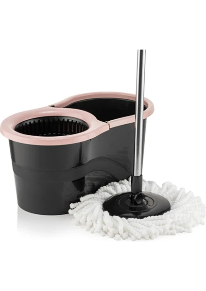 Sillgech 360 Smart Mop Jr. Black Siyah Temizlik Paspas Seti Pembe EH-121