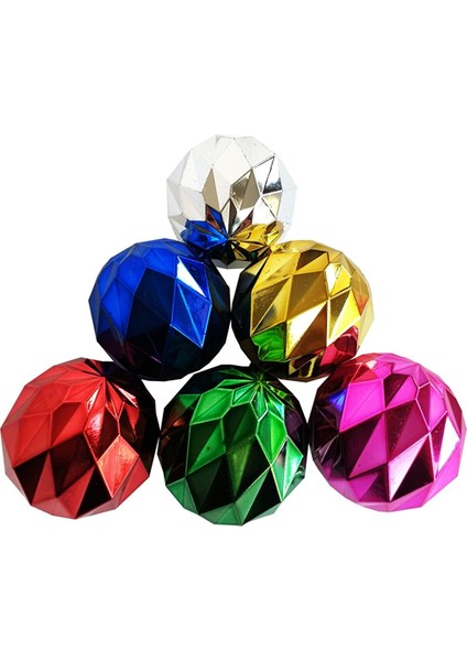 Yılbaşı Kabartmalı Desen Cici Top 6 cm 6'lı