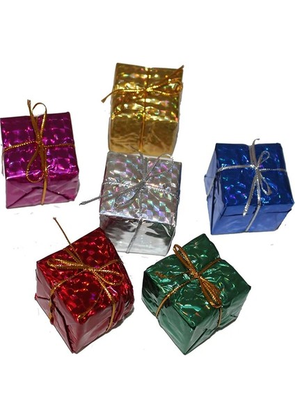 Yılbaşı Çam Ağacı Süsü Renkli Paketi 6'lı