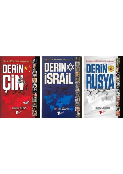 Derin Israil - Derin Rusya - Derin Çin Mustafa Güldağı 3 Kitap Lopus Yayınları