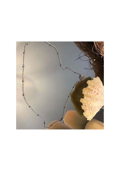 Kadın Gümüş Renk Top Zincir Aksesuarı fiyatları