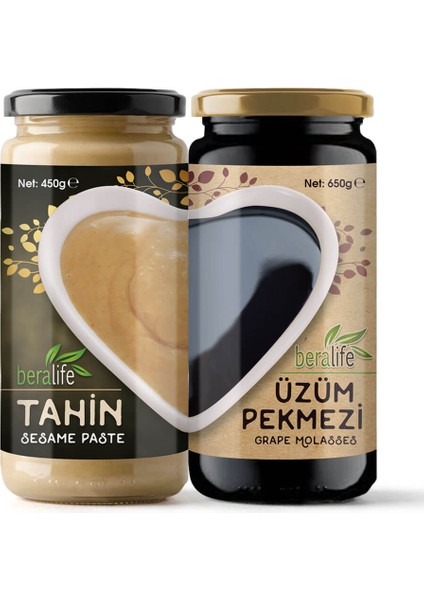 Muhteşem İkili Tahin 450 gr + Üzüm Pekmezi 650 gr