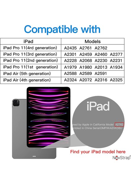 Novstrap Apple iPad Air 4 Air 5 10.9 Inç ile Uyumlu Ekran Koruyucu Nano Esnek Cam