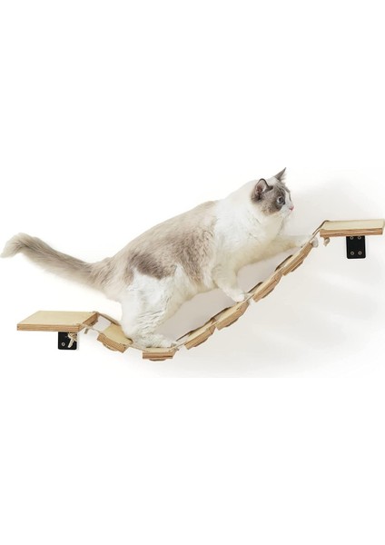 Kedi Köprüsü Duvara Monte, 25CM Geniş Kedi Rafı ve Kedi Duvarı Küçük Orta ve Büyük Kediler Için