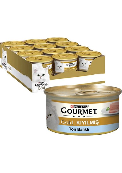 Gourmet Gold Kıyılmış Ton Balıklı Konserve Kedi Maması 85 gr 24'lü