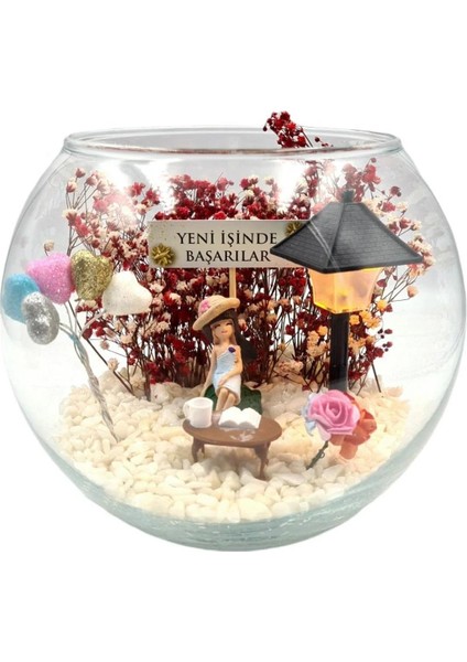 Teraryum Yeni Işinde Başarılar, Tebrikler ( Bayan ) Işıklı Sokak Lambalı