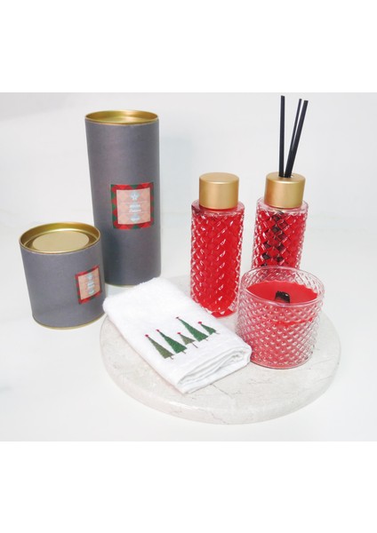 Kristal Kırmızı Bardak Spıce Orange Kokulu Çıtırtılı Vegan Mum fırsatları