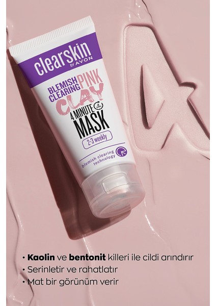 Clearskin Blemish Clearing Leke Karşıtı Pembe Kil Yüz Maskesi 75 Ml.