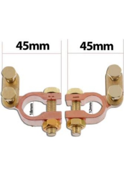25 Takım Akü Kutup Başı Pirinç Kelepçe Artı ve Eksi + / - Set fiyatları