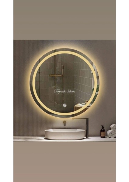 70 cm Kumlamalı Dokunmatik Günışığı Ledli Ayna Banyo Aynası Ledli Ayna
