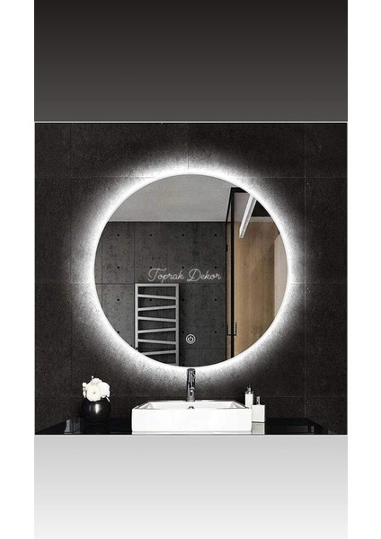 60 cm Beyaz Ledli Dokunmtk Banyo Aynası Tuvalet Aynası Konsol Aynası