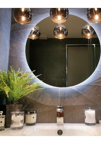 80 cm Led'li Ayna Toprak Dekor