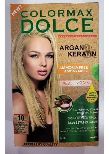 Amonyaksız Saç Boyası 10-Açık Sarı