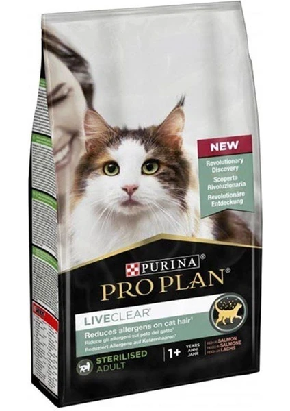 Pro Plan Liveclear Kısırlaştırılmış Kediler Için Somonlu Kedi Maması 1,4 kg