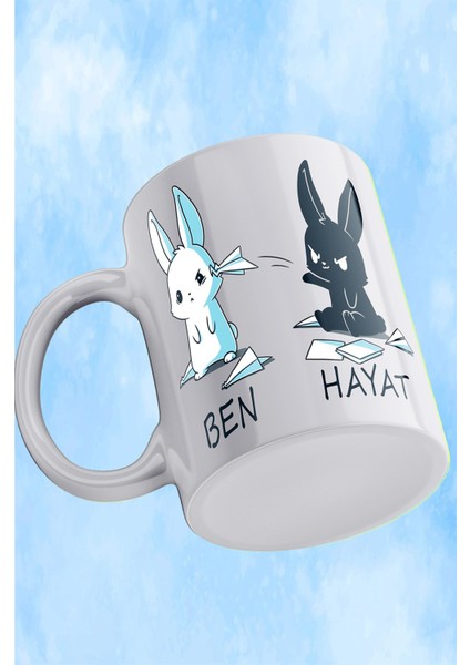 Sevimli Maskotlar Serisi (Çelişki) Çift Taraflı Baskılı %100 Porselen Kupa