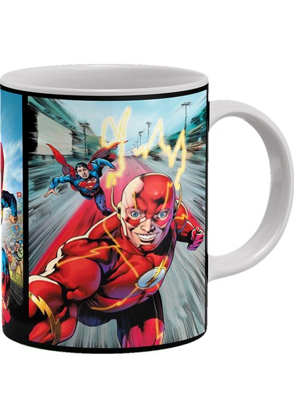 Süper Kahramanlar Serisi Flash Vs Superman Tam Baskılı Porselen Kupa fırsatları