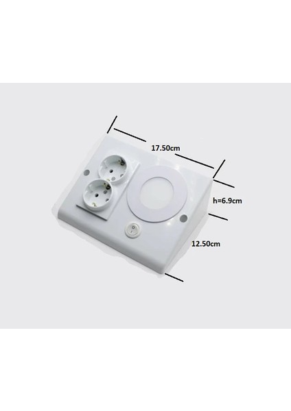 Dolap & Tezgah Altı Prizli Aydınlatma 3 Watt 1305-65