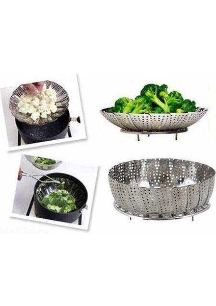 Pratik Mutfak Gereçleri-Buharda Pişirme Aparatı Haşlama SEPETI-18301