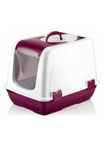 Kedi Tuvaleti- Kapalı Küçük Kedi Tuvaleti BORDO-3216