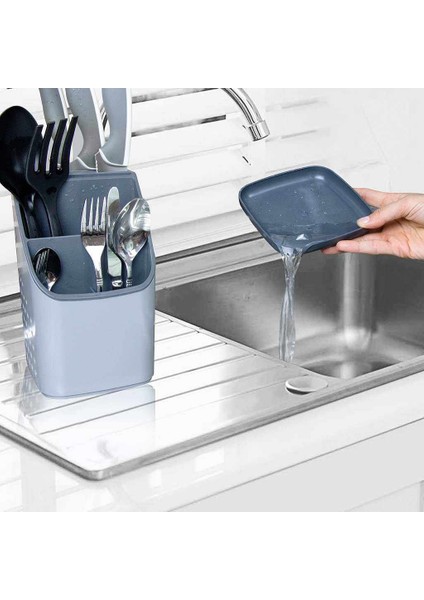 Decobella Tezgah Üstü Bıçak ve Kaşık Kurutma Sepeti-