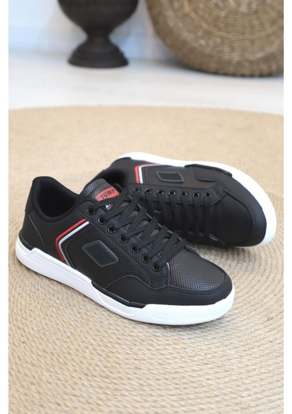 Konfores 1396-27799 Anatomik Taban Sneakers Ayakkabı - NKT01396-SIYAH Beyaz-47