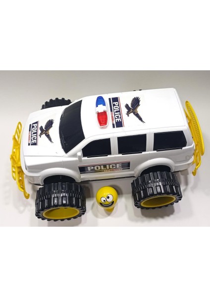 Sallanan Kafa Emoji Hediye 46CM Dev Tekerli Jumbo Polis Aracı 4x4 Jeep Süper Gösterişli Oyuncak fiyatları
