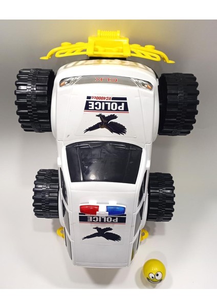 Sallanan Kafa Emoji Hediye 46CM Dev Tekerli Jumbo Polis Aracı 4x4 Jeep Süper Gösterişli Oyuncak fırsatları