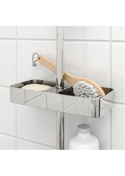 Duş Rafı, Krom Kaplama 25X4 cm Meridyendukkan Banyo Aksesuarları Raf