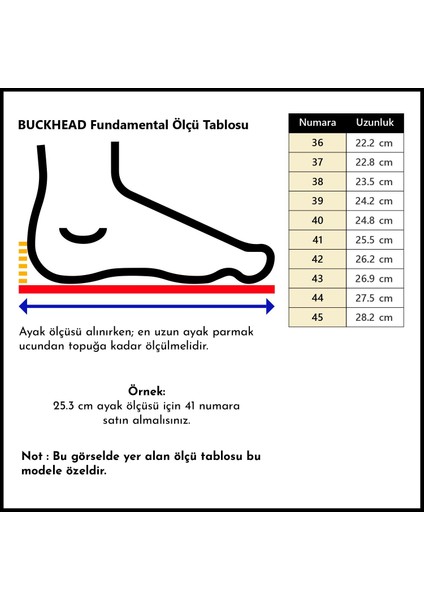 BUCK4023 Fundamental Mavi Turuncu Spor Ayakkabı