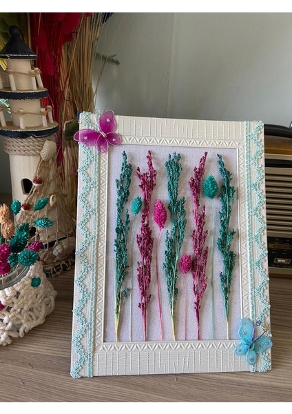 Kuru Çiçeklerle Hazırlanmış Çerçeve fiyatları