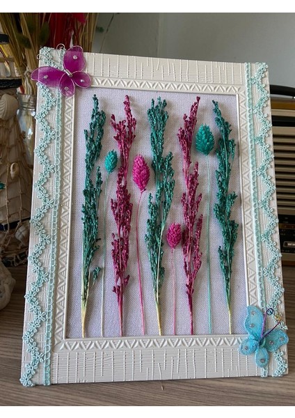 Kuru Çiçeklerle Hazırlanmış Çerçeve indirimleri