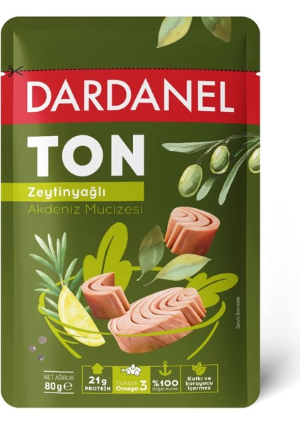 Zeytinyağlı Ton Balığı Poşet 80 Gr(12) Adet