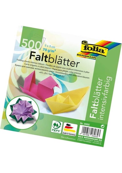 Origami Kağıdı Mini 5x5 Cm. 10 Renk 500'LÜ Paket fiyatları