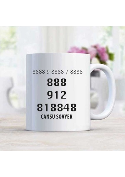 Sonsuz Aşk Sayı Sekans Kişiye Özel Kupa Bardak