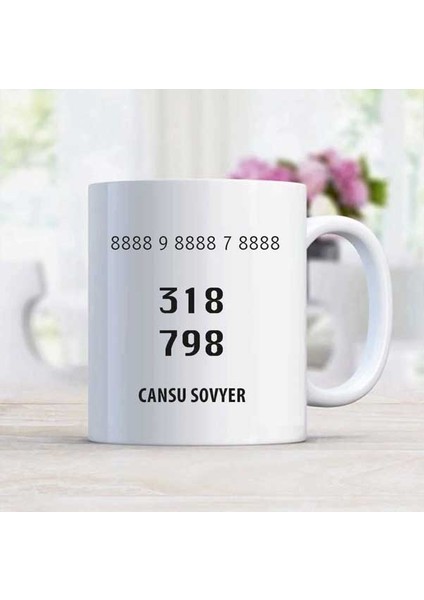 Para Mıknatısı Sayı Sekans Kişiye Özel Kupa Bardak