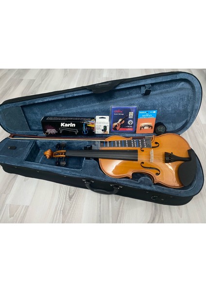 V160 2/4 Full Keman Seti (Yastık, Susturucu, Yedek Tel, Akort Aleti, Keman Klavye Sticker) fiyatları
