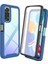 Xiaomi Redmi Note 11 / Note 11S Için Bumper Yerleşik Ekran 360 Tam Koruma Kılıf Kapaklı - Lacivert 1