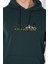 Escetic Spor Erkek Yeşil Cepli, Kapüşonlu Sweatshirt - 0950 5