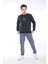 Escetic Erkek Spor Slimfit, Bisiklet Yaka Lacivert Sweatshirt - 0939 3